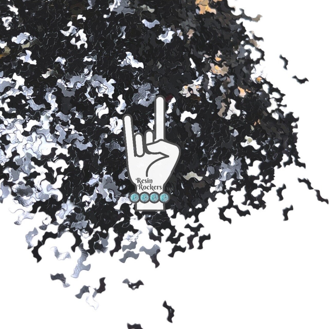 Halloween Bats Holographic Glitter Shape - Perfect for Snowglobe Tumblers